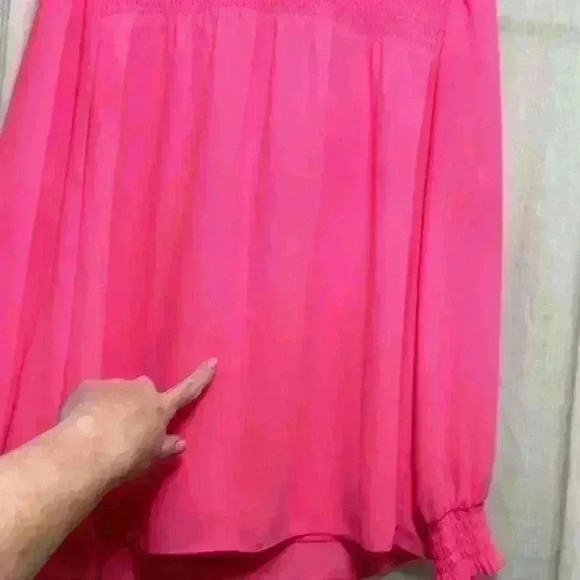 Lilly Pulitzer large fully lined pink blouse Item# S - Picture 8 of 8